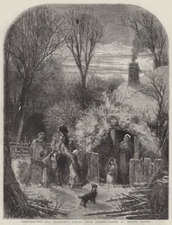 Heiligabend, die Rückkehr des Bauern vom Markt